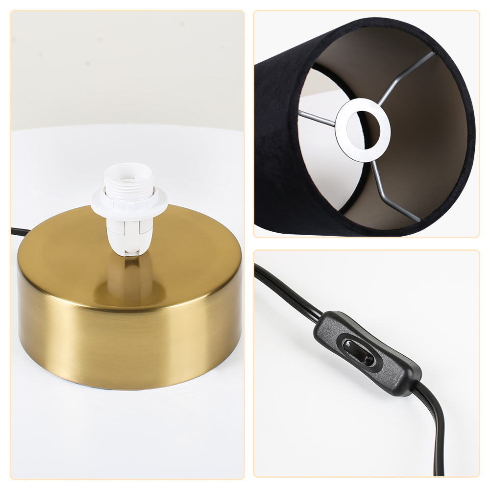 In Stock Modern Small Desk Lamp Decorative Hotel Portable Bedroom Night Stand Light Brass Table Lamp Gold Base