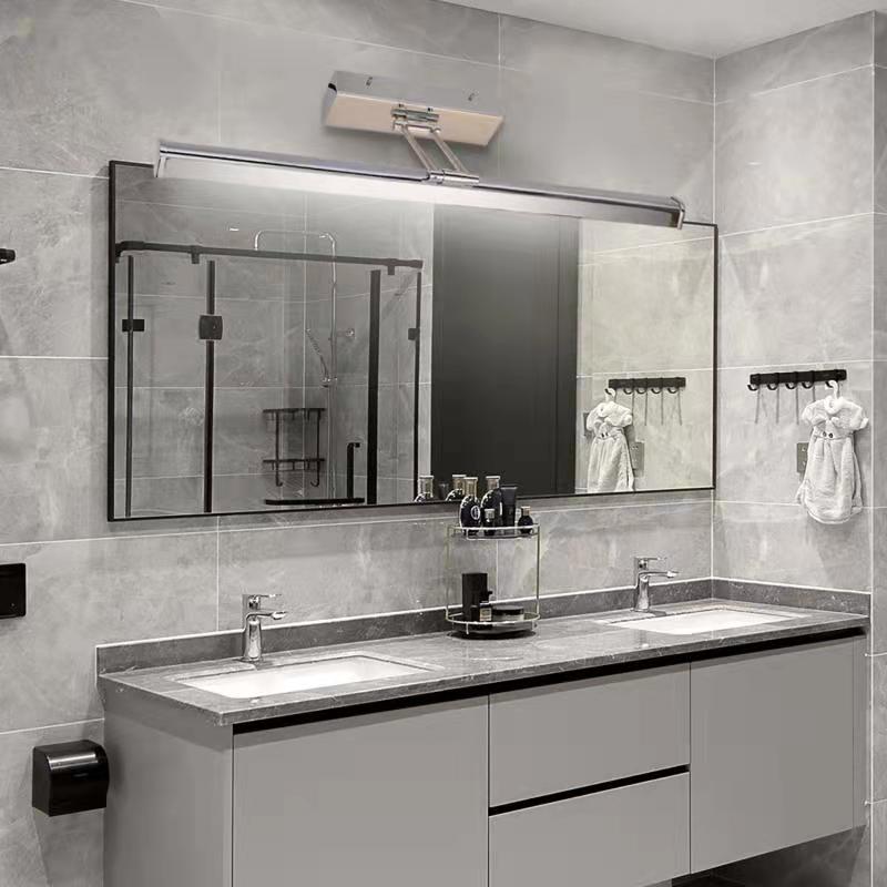 Led wall lamps chrome on off switch IP44 bathroom vanity lighting 6W 3000K mirror top lighting