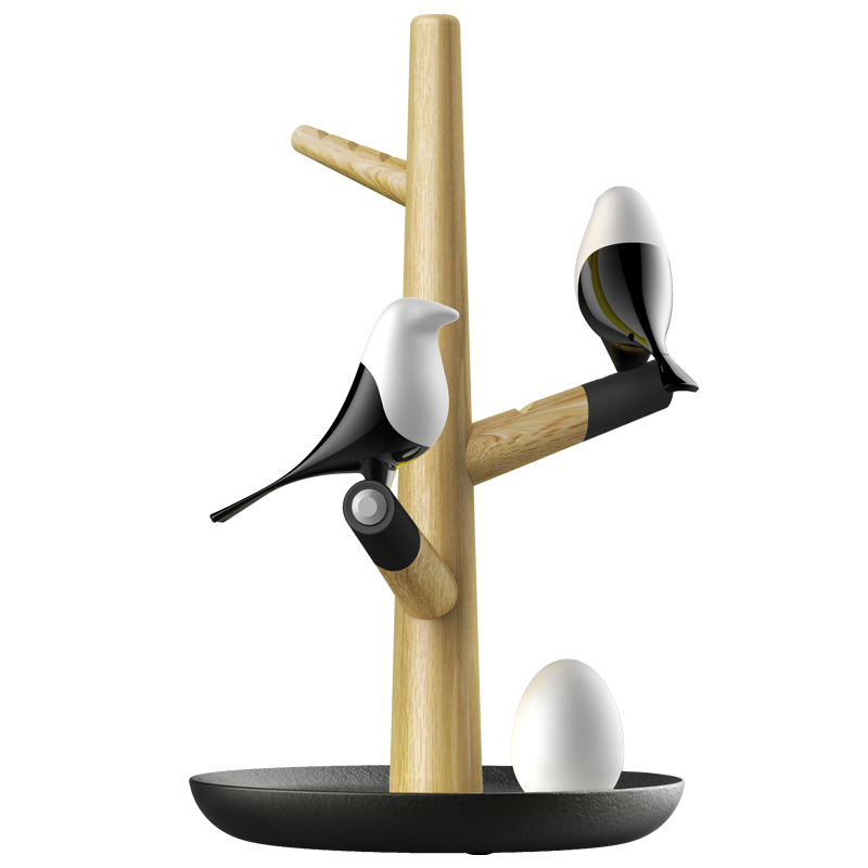 Modern desk lamp small lucky bird led wooden book lamp with magnet movement lighting egg funny on table