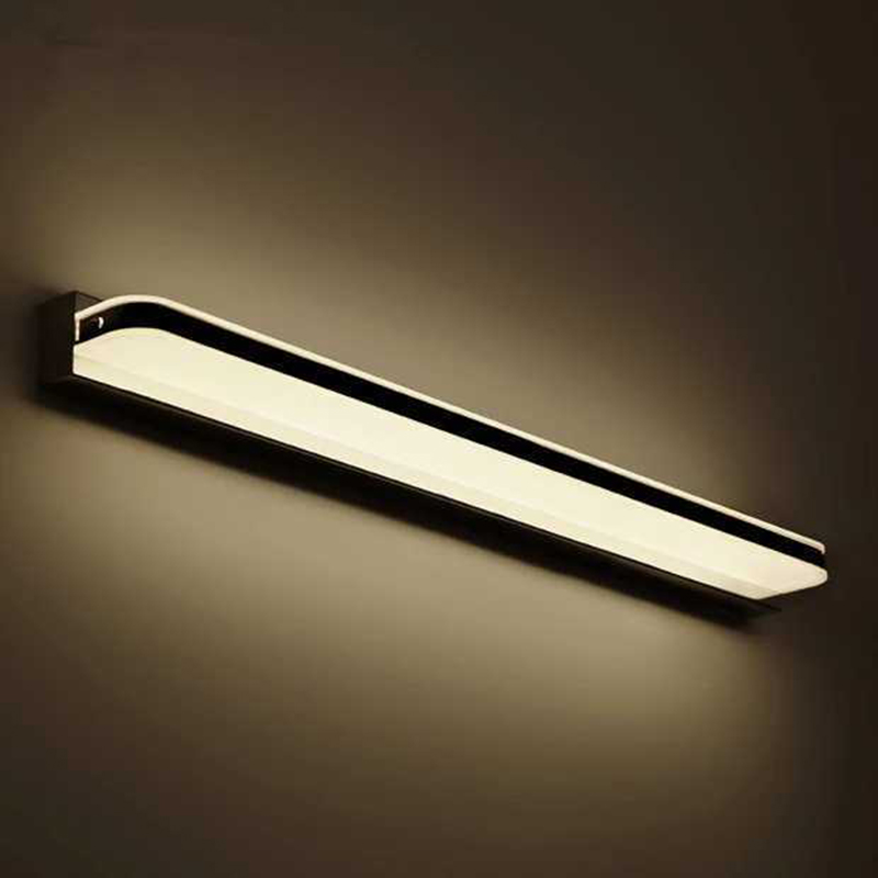 12w, 52cm long high polished stainless steel housing wall bathroom led vanity strip light for mirror