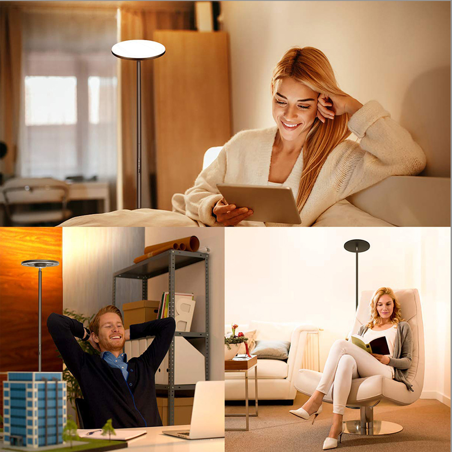 In Stock Modern Minimalist Lamparas De Pie Voice&APP&Touch Control Standing Lamps for Living Room Bedroom Bedside Led Fl