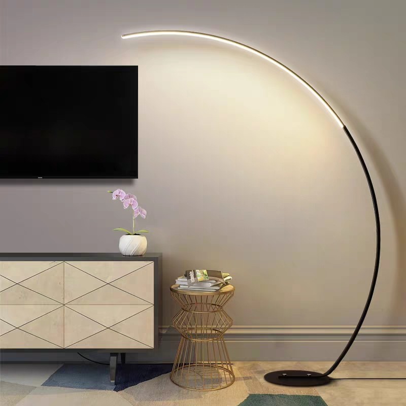 Nordic Design Led Dimmer Arc Floor Lamp Behind The Sofa Led Standing Lamp Office Pole Lamp For Bedroom Living Room