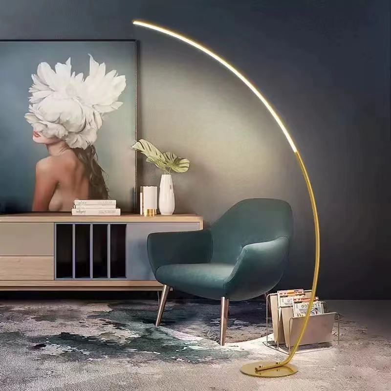 Nordic Design Led Dimmer Arc Floor Lamp Behind The Sofa Led Standing Lamp Office Pole Lamp For Bedroom Living Room