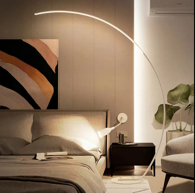 Nordic Design Led Dimmer Arc Floor Lamp Behind The Sofa Led Standing Lamp Office Pole Lamp For Bedroom Living Room