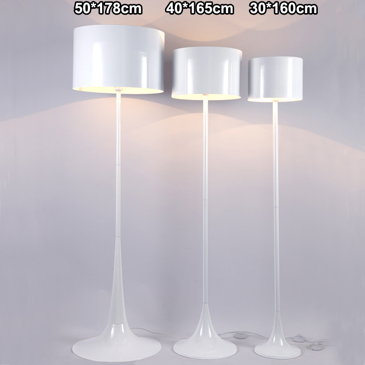 Italian design corner decorative white standing floor lamp hotel bedroom bedside black modern floor lamp