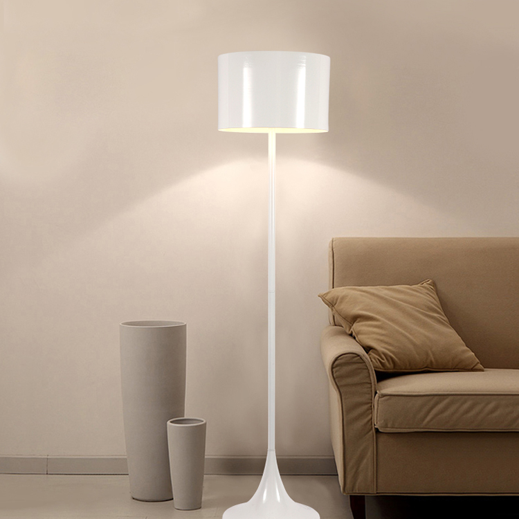 Italian design corner decorative white standing floor lamp hotel bedroom bedside black modern floor lamp