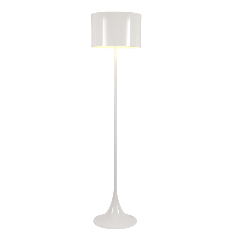 Italian design corner decorative white standing floor lamp hotel bedroom bedside black modern floor lamp