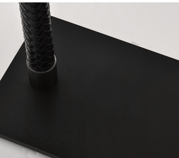 Creative personality black leather woven metal floor lamp for hotel living room