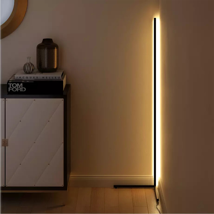   Modern Minimalist Aluminum Bedroom Standing LED Corner Floor Lamp for Home Decor Living Room Corner Standing