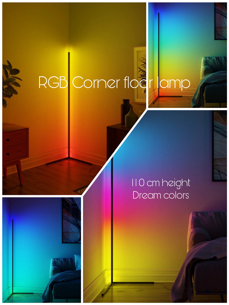   Modern Minimalist Aluminum Bedroom Standing LED Corner Floor Lamp for Home Decor Living Room Corner Standing