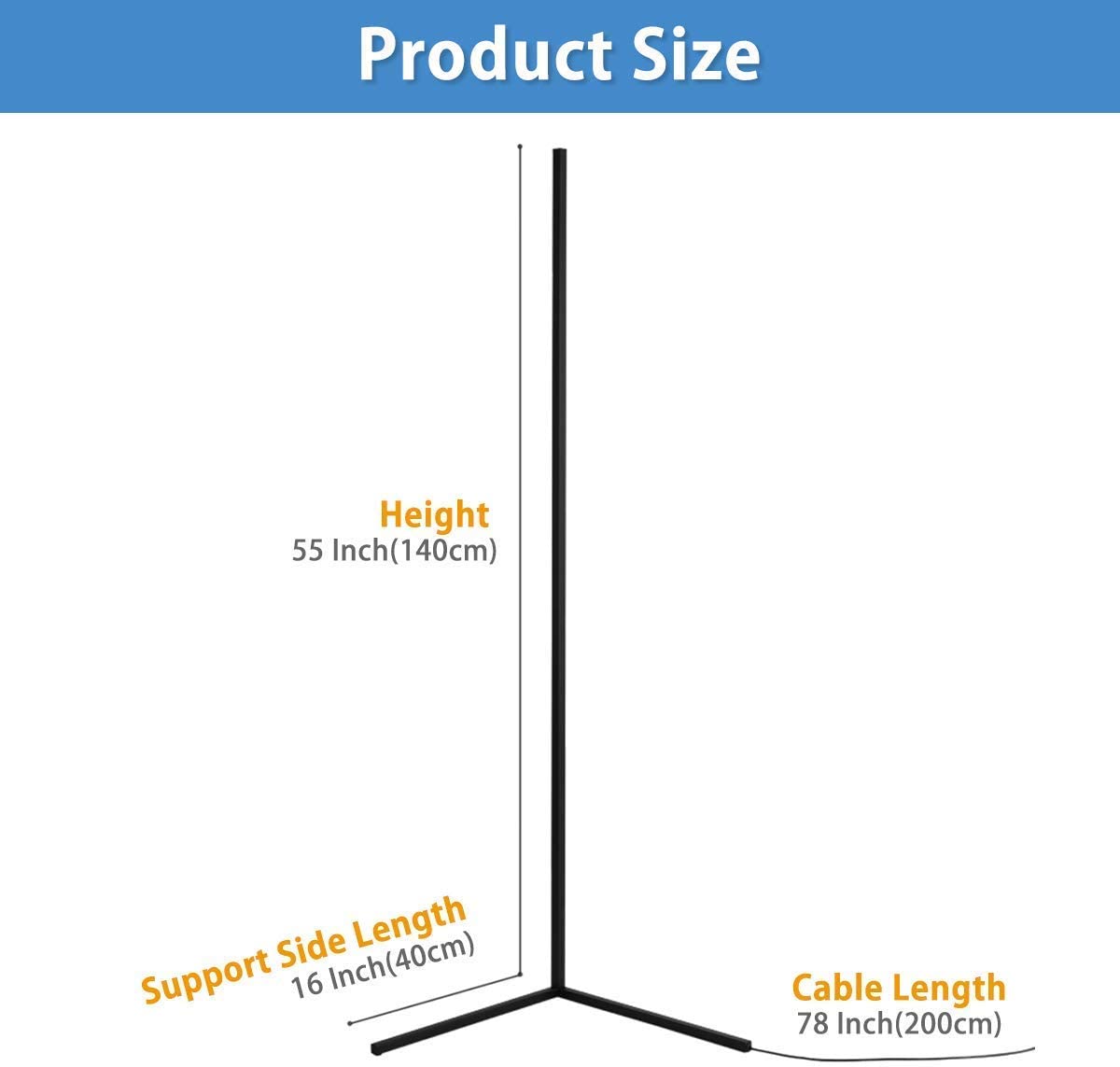 RGB remote control Corner Floor Lamp Nordic Decoration Home Floor Lamps for Living Room Bedroom