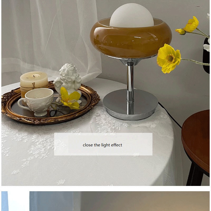 T4159 2021 chrome metal and glass bedside table lamp luxury light cement concrete bedroom led reading lamp