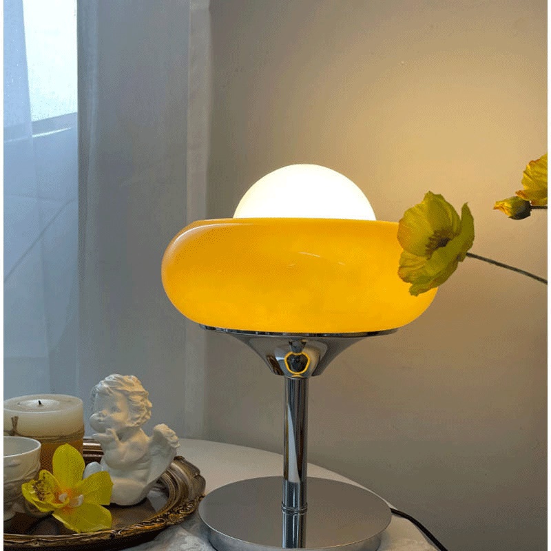 T4159 2021 chrome metal and glass bedside table lamp luxury light cement concrete bedroom led reading lamp