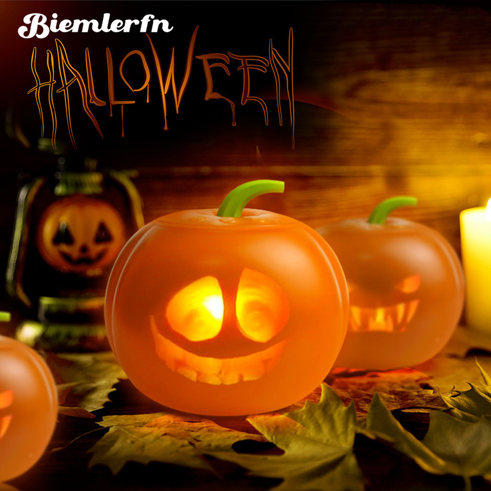 2021 New Creative Halloween Pumpkin Projection Lamp Animated Talking Pumpkin LED Light for Halloween Home Party Decor