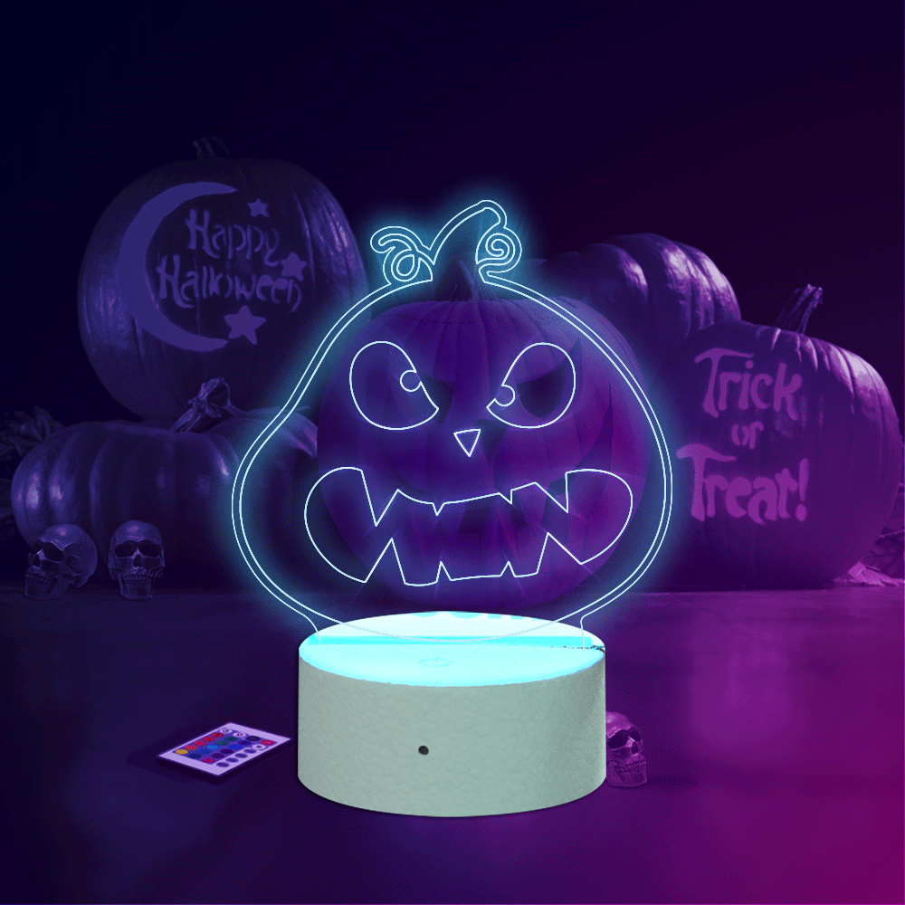 Acrylic Led Lights Table Lamps Halloween Pumpkin Night Light For Halloween Party Decorations