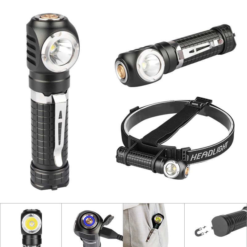 XML L2 rechargeable high lumen aluminum flashlight headlamp head flashlight light torch