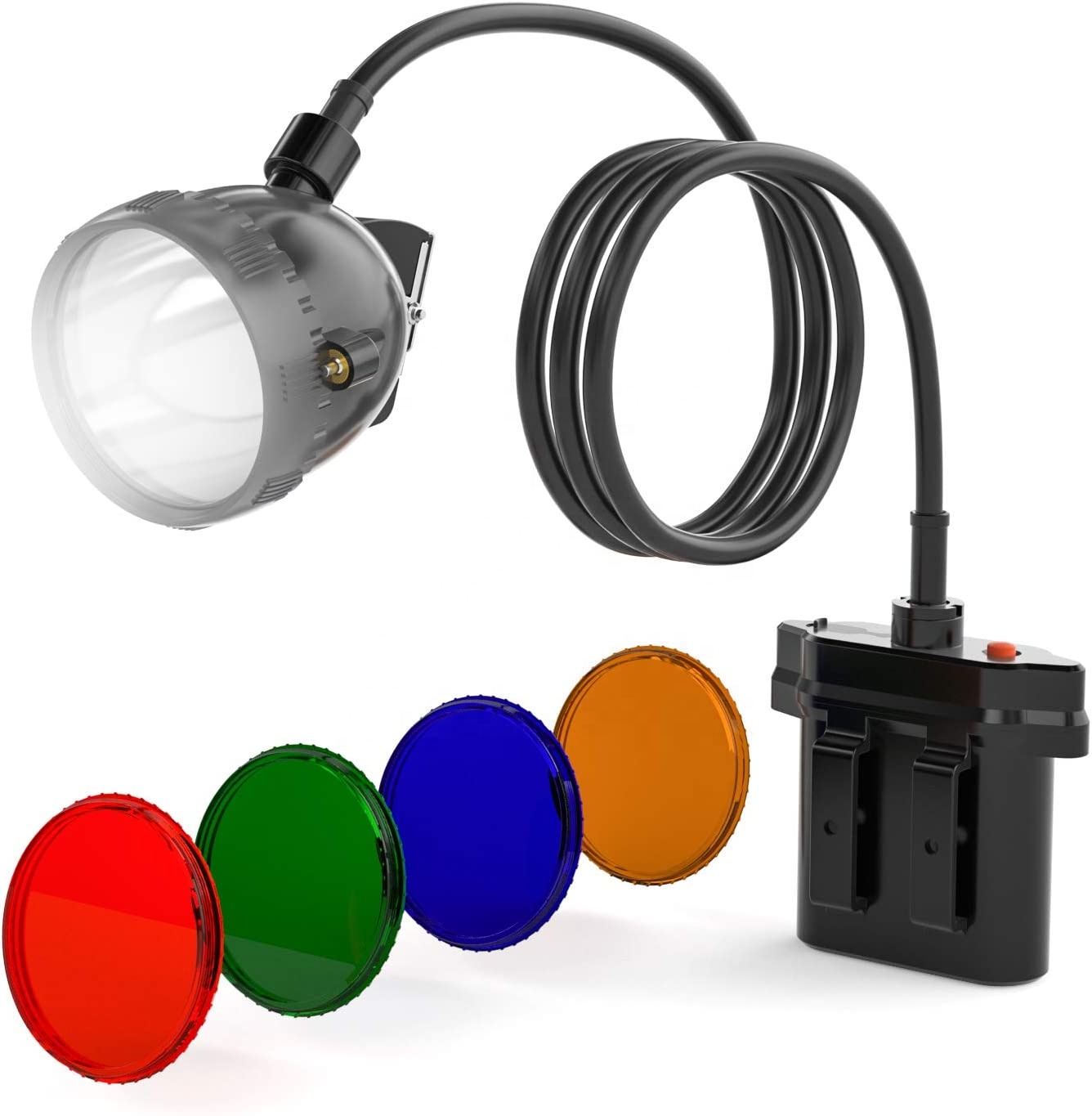 80000lux Led Rechargeable Spotlight Flashlight Hunting Accessories Searchlight Hog Coon Coyote Hunting Light 4 Color Wit