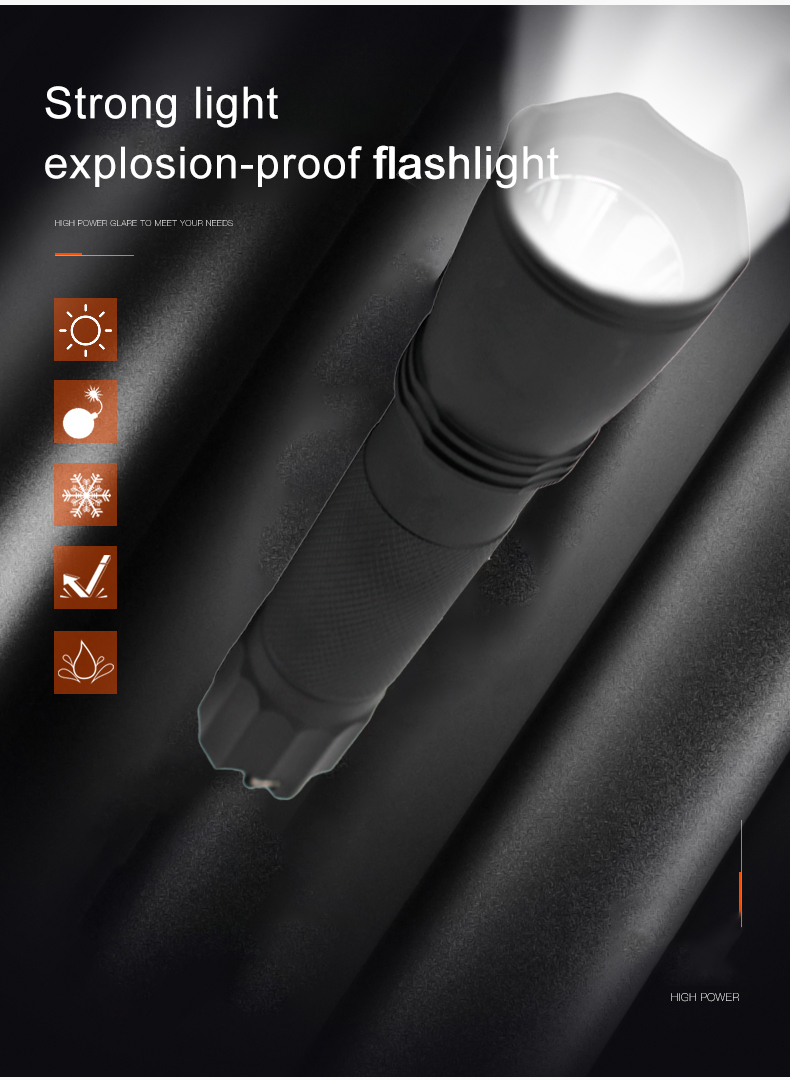 LEDUN - Lampe De Poche Long Range Torch Lights Usb Rechargeable Linterna Recargable El Feneri Explosion-proof Flashlight