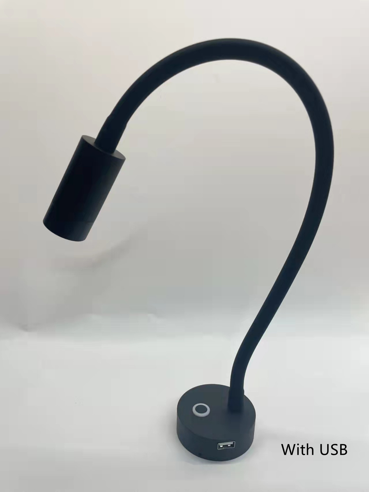 Black color Adjustable led book reading lamp with usb car usb rechargeable dimmable RV reading light Boat yacht reading 