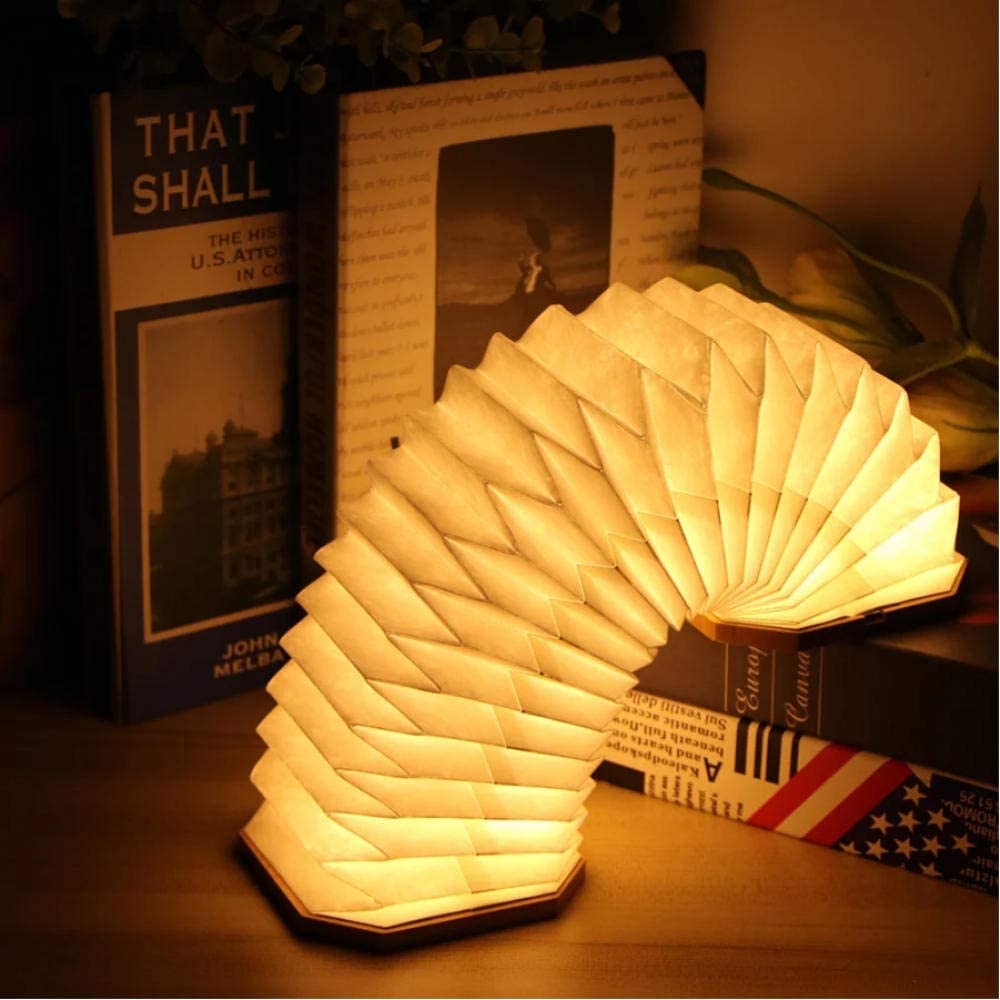 Dropshipping Bedside Novelty Folding Book Lamp USB Book Shaped Light