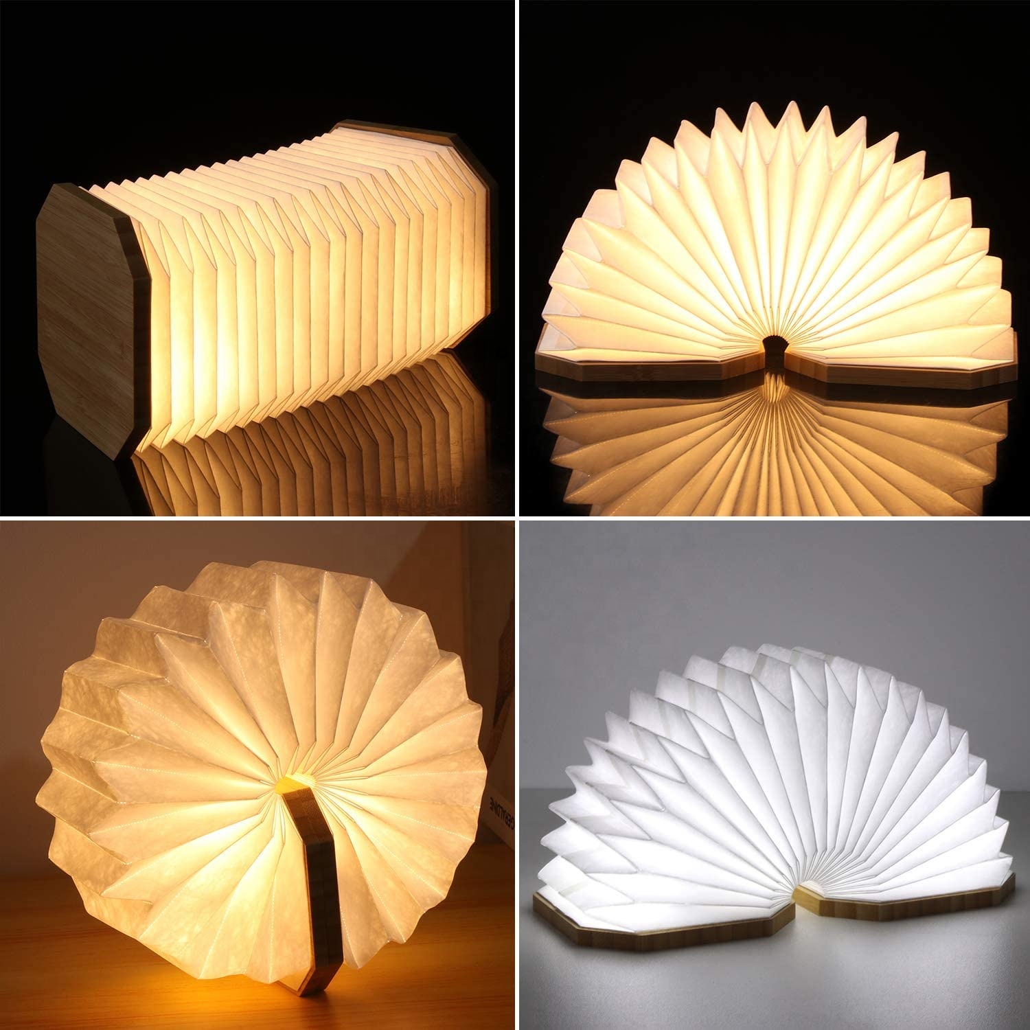 Dropshipping Bedside Novelty Folding Book Lamp USB Book Shaped Light