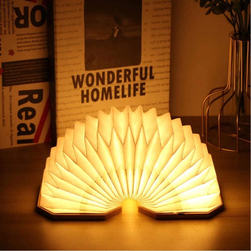 Dropshipping Bedside Novelty Folding Book Lamp USB Book Shaped Light
