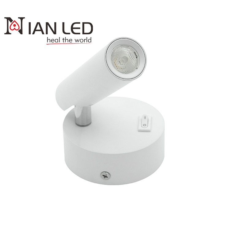 Adjustable Flexible Arms LED Book Light Black/White Body LED Surface Reading Light Wall Lamp  Bed Night Lighting Aluminu