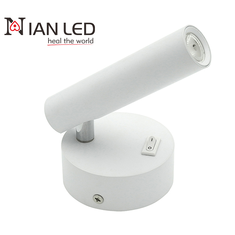 Adjustable Flexible Arms LED Book Light Black/White Body LED Surface Reading Light Wall Lamp  Bed Night Lighting Aluminu