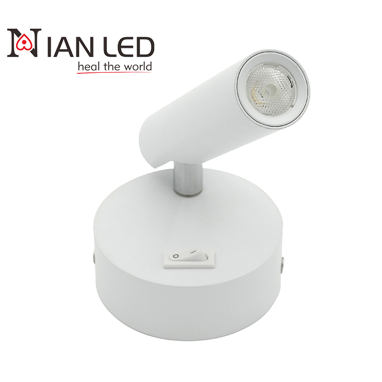 Adjustable Flexible Arms LED Book Light Black/White Body LED Surface Reading Light Wall Lamp  Bed Night Lighting Aluminu