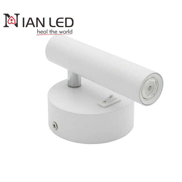 Adjustable Flexible Arms LED Book Light Black/White Body LED Surface Reading Light Wall Lamp  Bed Night Lighting Aluminu