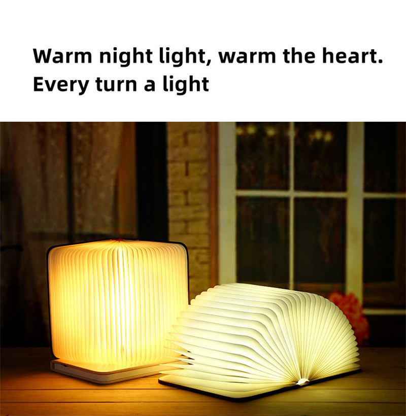  3/5 Colors Folding PU Leather Book Lamp Mini Led Book Reading Light  Led Book Lights