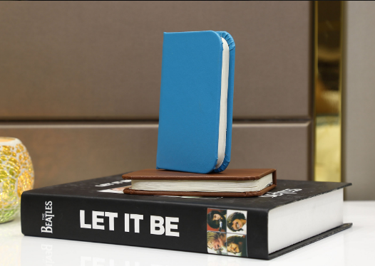 Hot selling 7 colors mini paper folding led book lamp with wooden cover rechargeable desk table book shaped lamp
