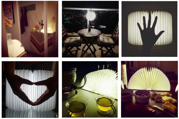 wooden usb led folding rechargeable lumio book light lamp quick delivery