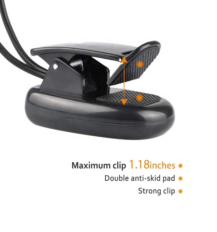 Rechargeable LED Book Light Clip on Book Light 8 LEDs 4 Modes Portable Reading Light Eye Care Bed Lamp for Kids Bookworm