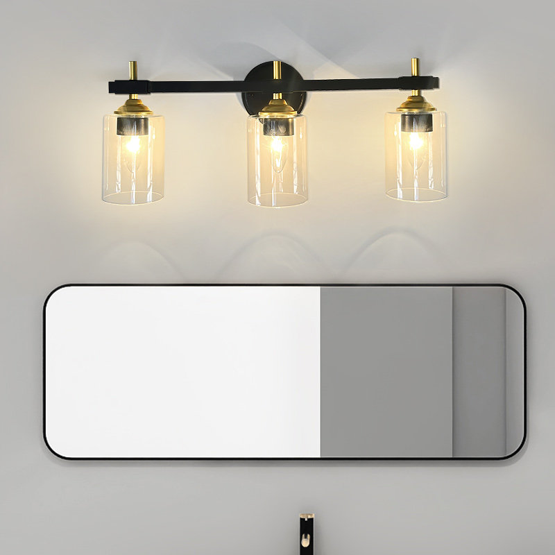 LongSky ETL Modern Simple Vanity Lights White Warm Light Bathroom Wall Mirror With bathroom Vanity Light