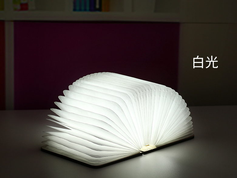 Gift & Promotion Items Book Shape Folding Led Lamp Mini  Wooden Paper  Night Light