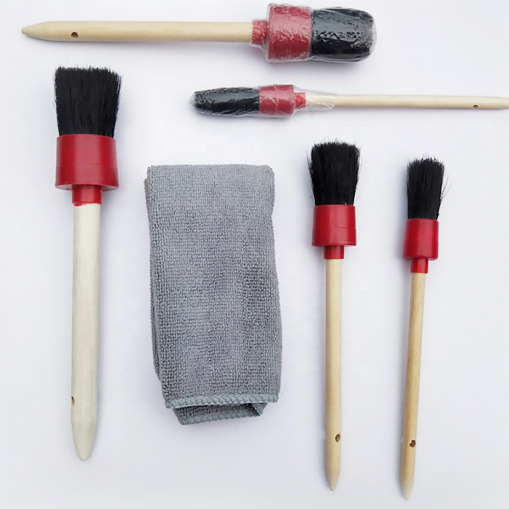 Pig Hair Material Car Air Conditioner Vent Detailing Brush Car Care Cleaning 36 Pcs/ctn  CN;JIA DFB006 Black D