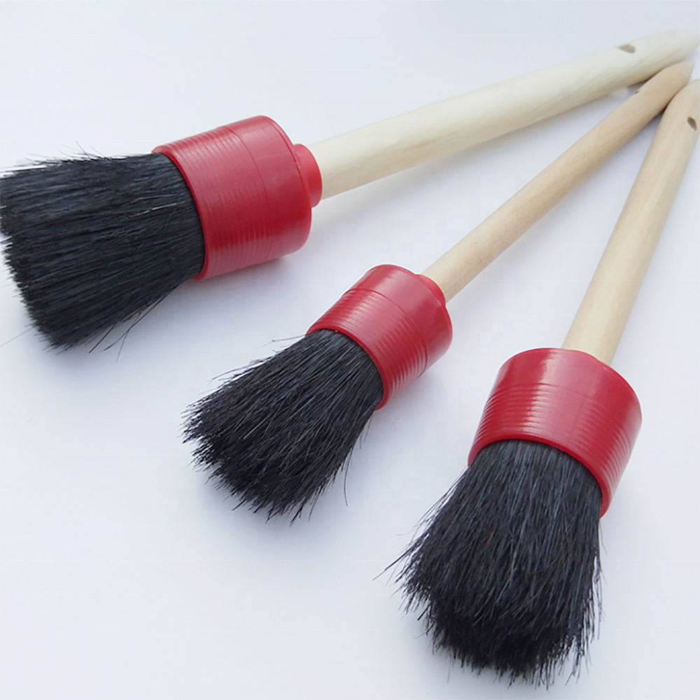 Pig Hair Material Car Air Conditioner Vent Detailing Brush Car Care Cleaning 36 Pcs/ctn  CN;JIA DFB006 Black D
