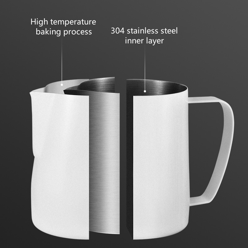 Coffee Tools Polishing Surface Stainless Steel Milk Frother for Espresso Coffee Drink Latte Cup Coffee Milk Pitcher Bari