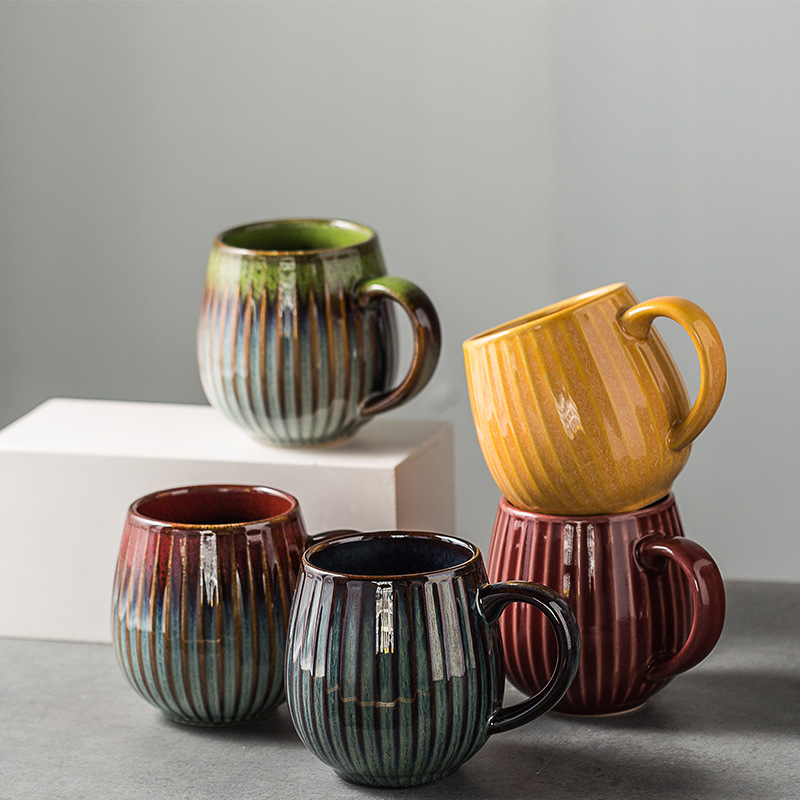 480ml Chinese Kung Fu Clear Tea Water Cups Sets Japanese Style Ceramic Clay Tea Service Arabic Espresso Coffee Cup