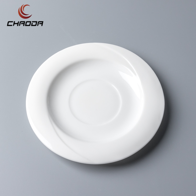 Chaoda   white ceramic coffee tea cup and saucers ceramic espresso cappuccino cup sets porcelain mugs for cate