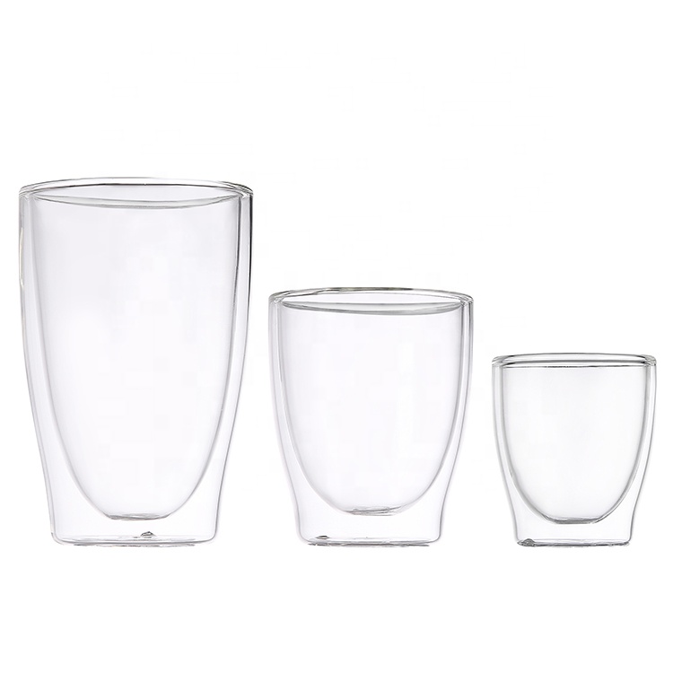 High Quality Transparent China Tea Cup Quality Double Cup Gift Set  Espresso Coffee Cup