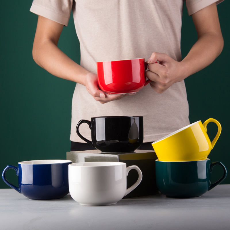  supply hot sell black color  bone china ceramic porcelain tea / milk / coffee / espresso mug cup
