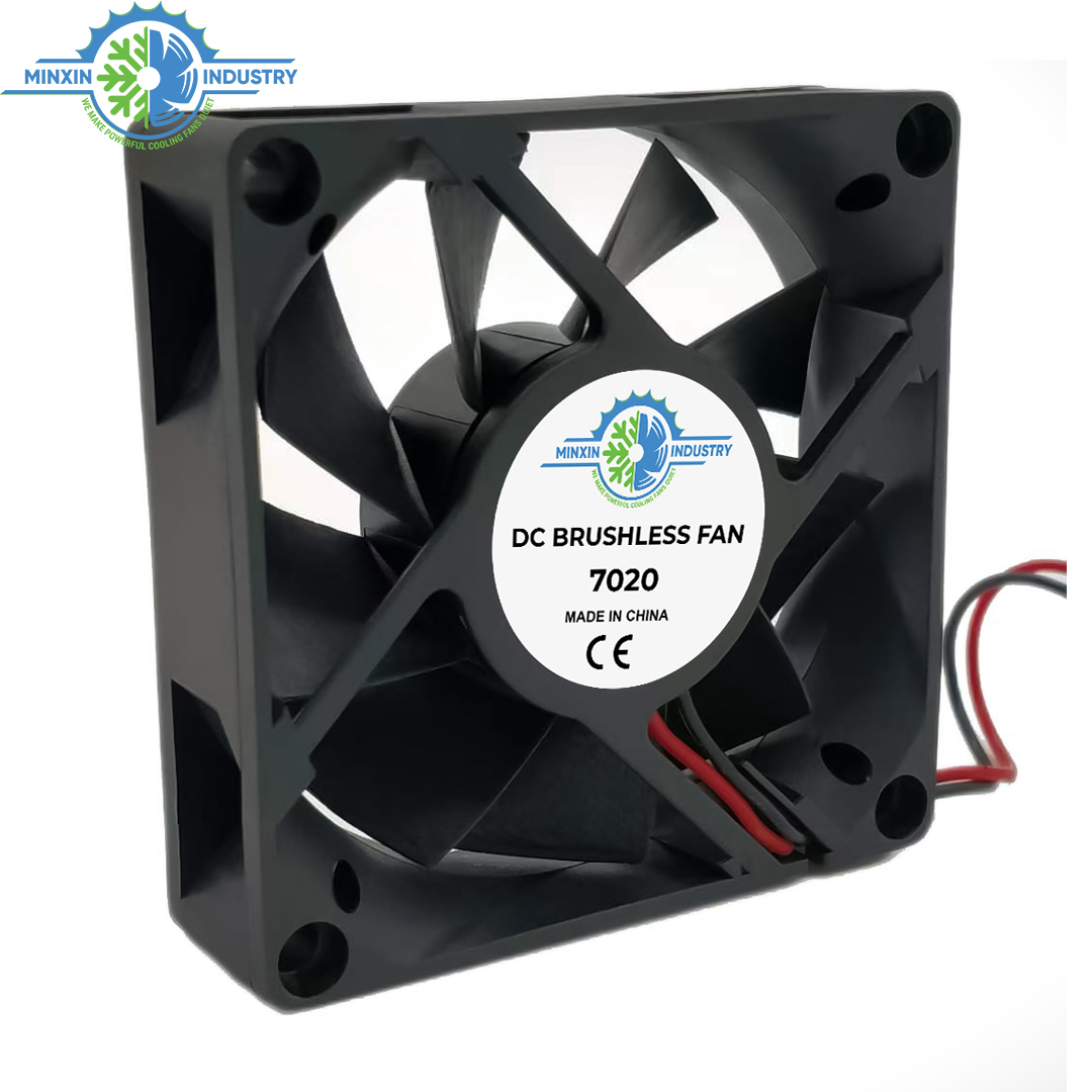 Chinese  Hot Sale 70x70x20mm 12v 24 Volt DC Exhaust Cooling Fan Suitable for Air Purifier Induction Cooker Dishwa