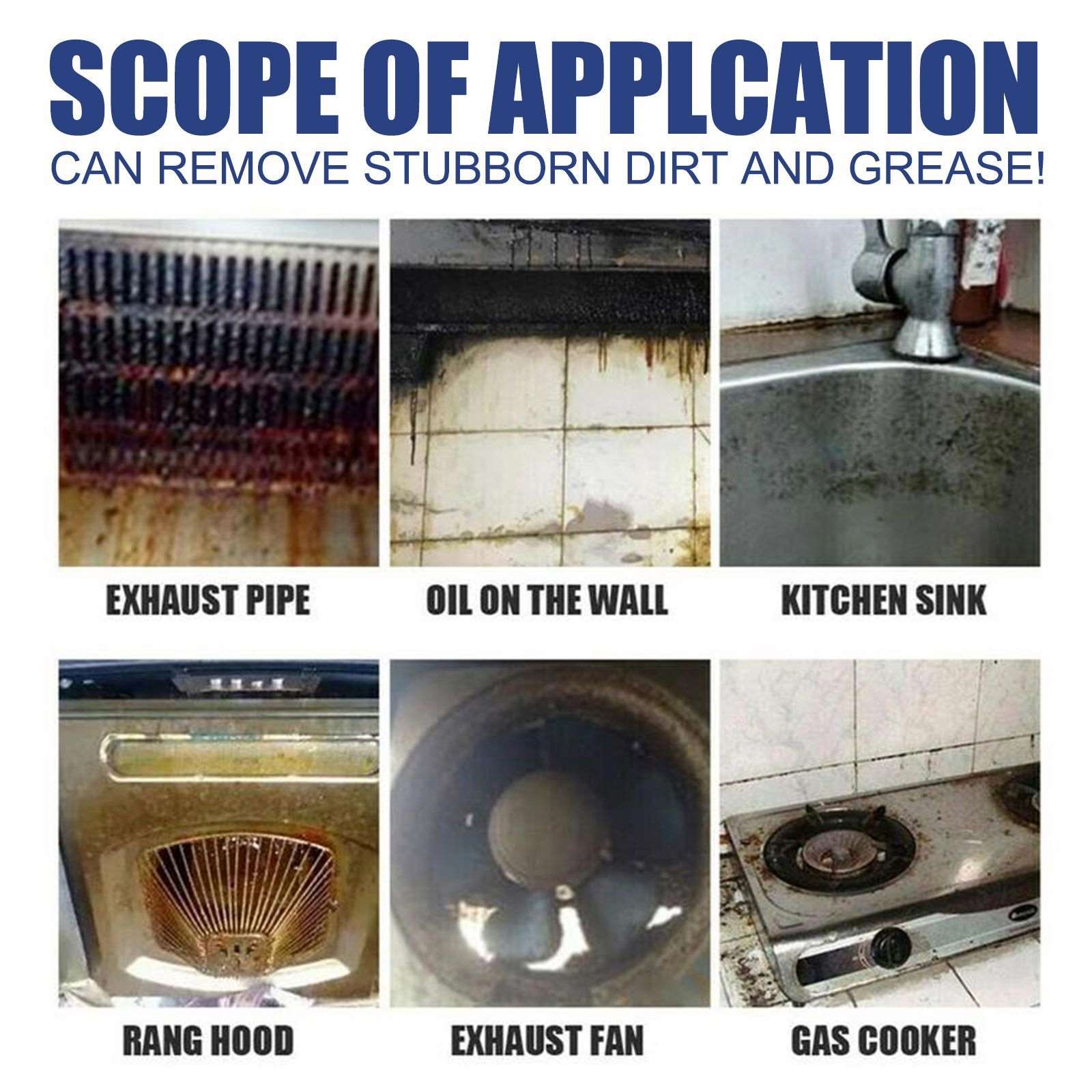 Dropshipping Agent Product Oil stain foamed kitchen range hood rust remover stove heavy oil stain cleaning bubble cleane
