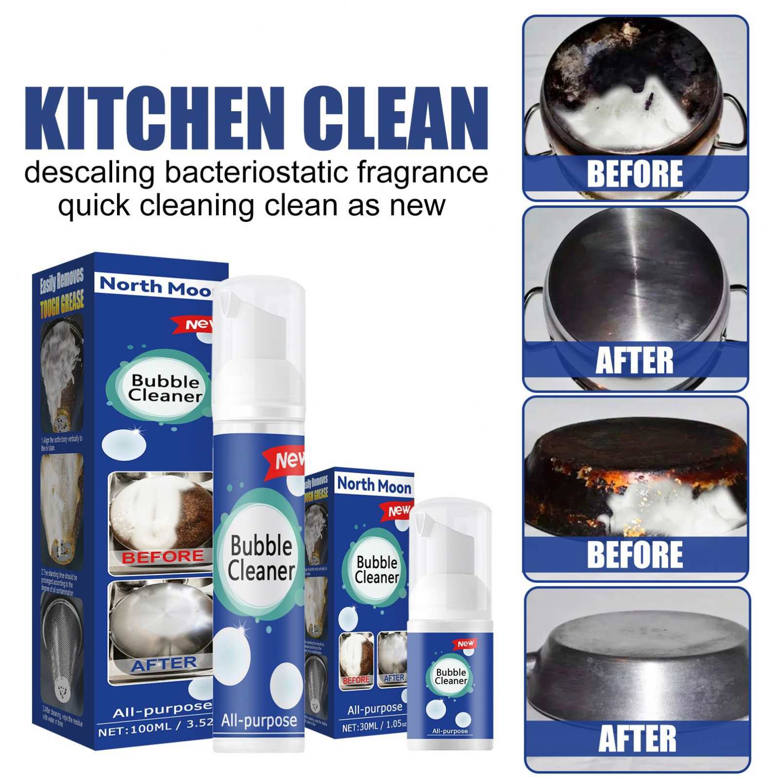 Dropshipping Agent Product Oil stain foamed kitchen range hood rust remover stove heavy oil stain cleaning bubble cleane