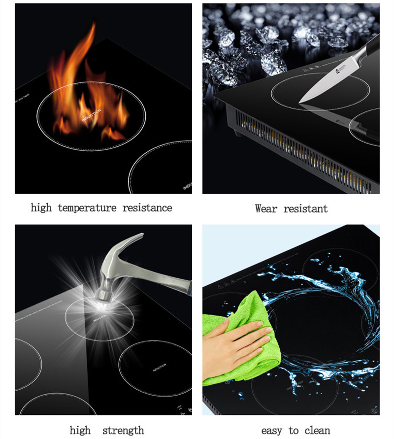 220V multifunctional 4 burner induction cooker cooktop  built in touch control induction stove