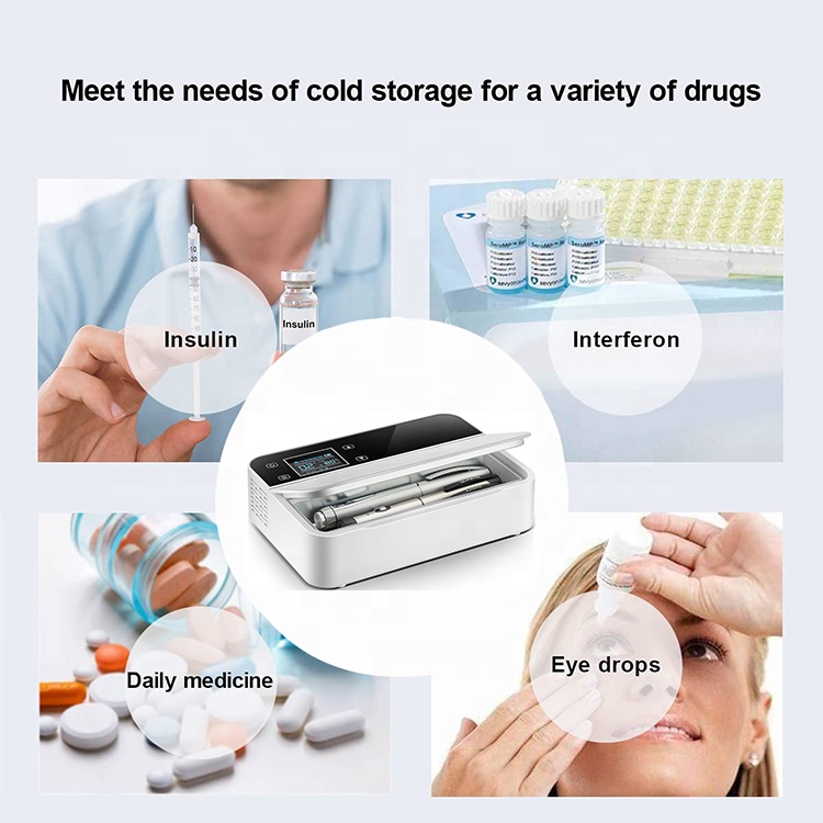Portable Insulin Travel Camping Case Cooler USB Mini Insulin Refrigerator 10200MAH Battery Insulin Cooler With LCD Displ