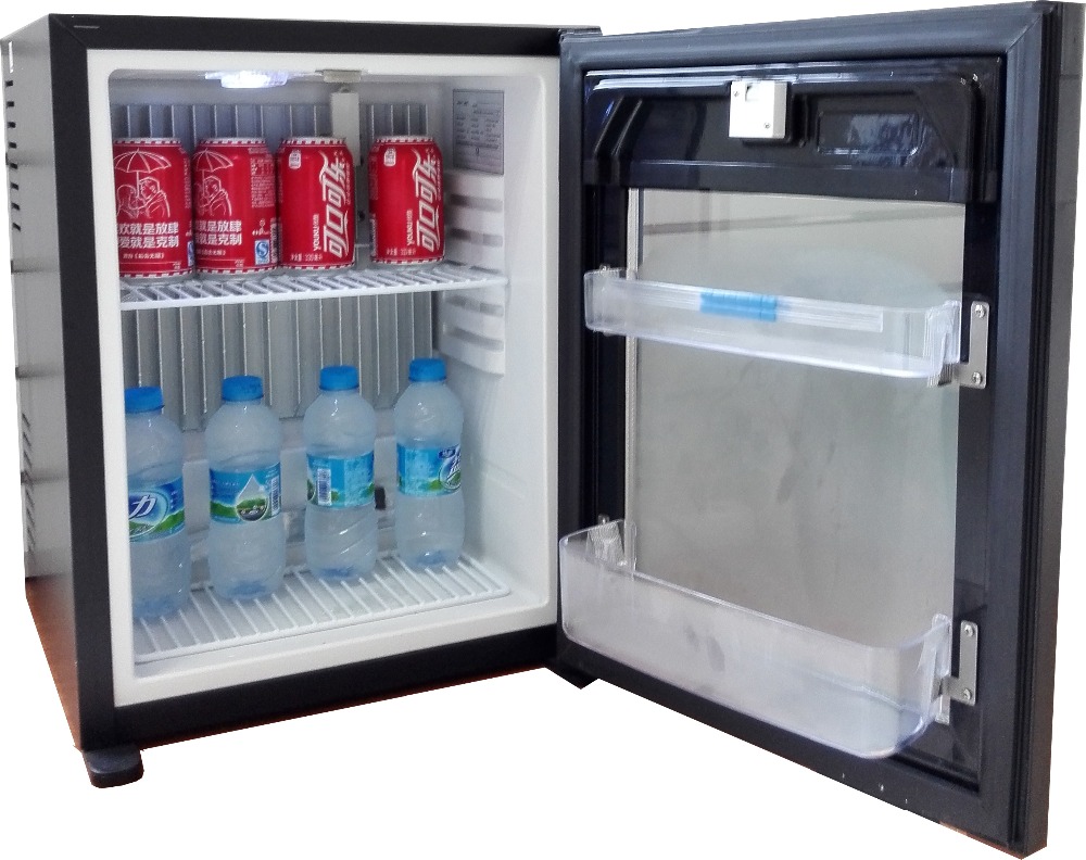 Single door refrigerator, slient low power consumption absorption refrigerator with tempered glass shelf