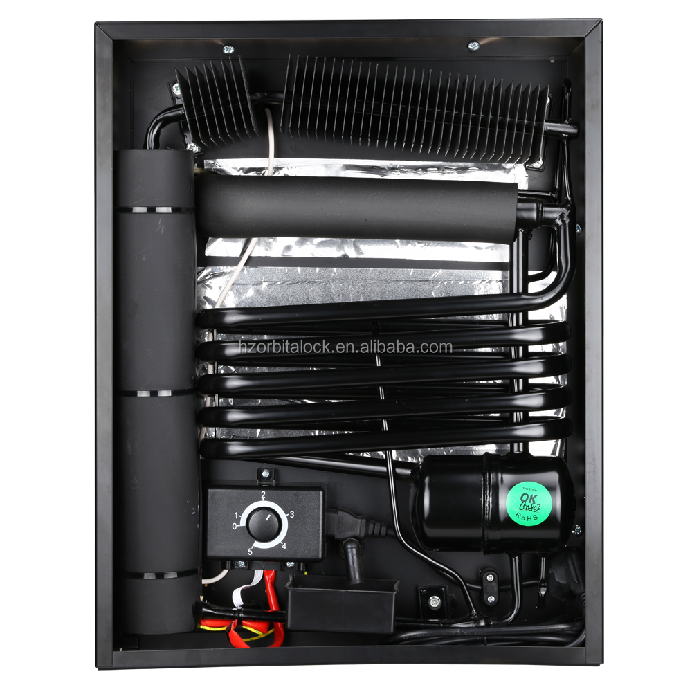 Single door refrigerator, slient low power consumption absorption refrigerator with tempered glass shelf